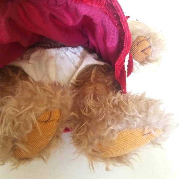 NEW Vintage Russ Berrie Alexandra Teddy Bear Plush Velveteen Dress/Hat with Tags - Picture 5 of 12